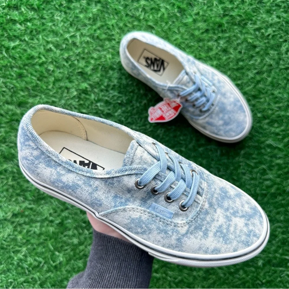 Vans Authentic Denim Destroy Winter Sky Marshmallow - Picture 1 of 8